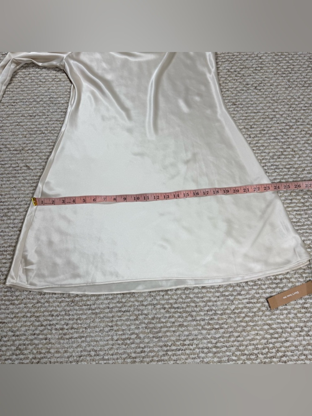 NWT Reformation Pike Satin Dress in Almond - Picture 13 of 15